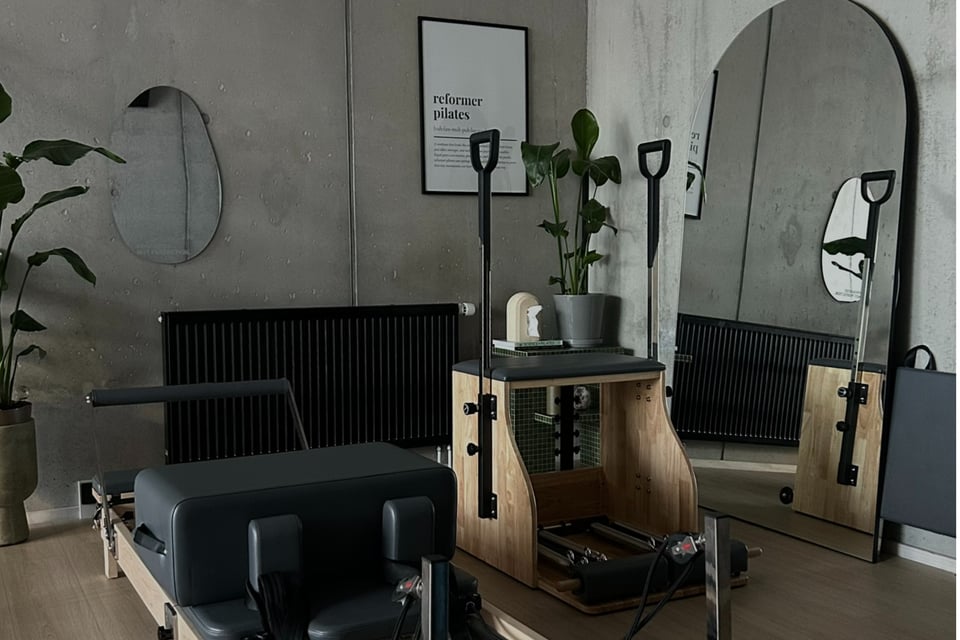 Reformer, Wunda chair and Cadillac in the equipment room